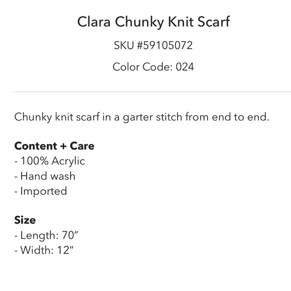 Urban Outfitters Clara chunky knit scarf. - Picture 2 of 7